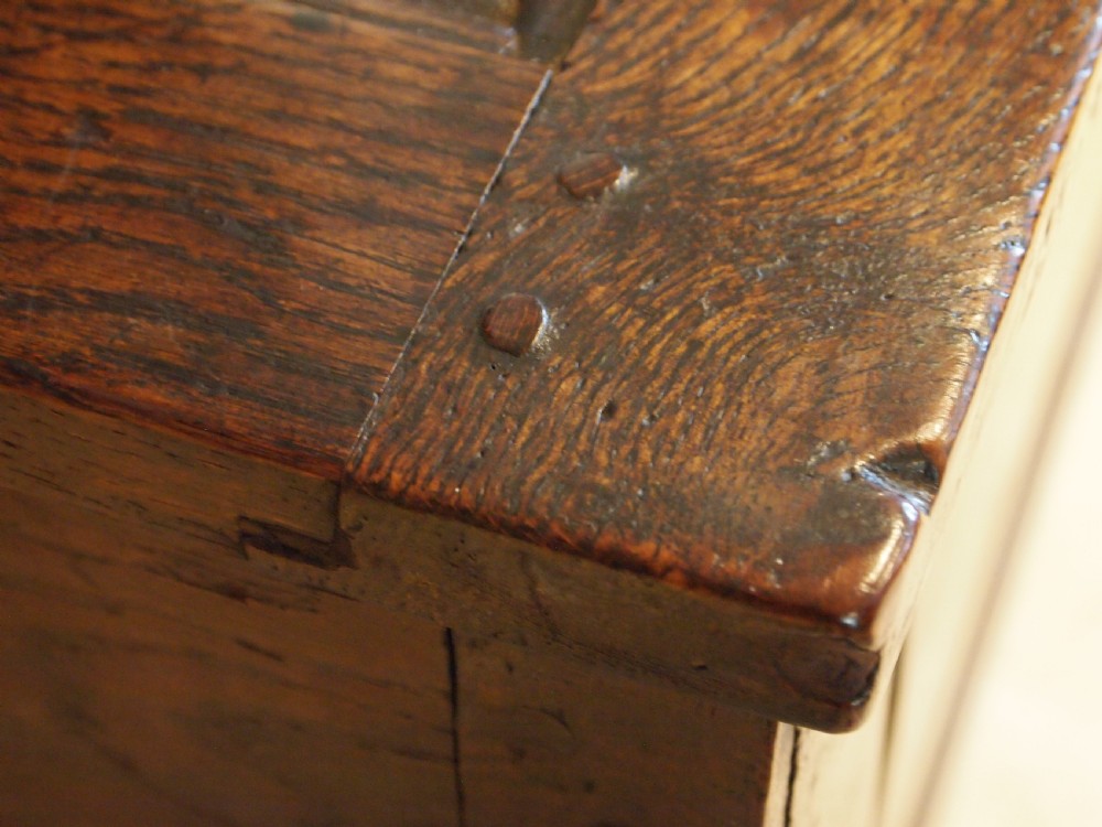 Coffer Welsh Oak chest trunk blanket box Queen Anne c1700 View II
