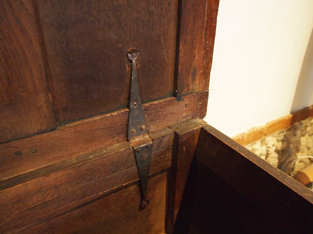 Coffer Welsh Oak chest trunk blanket box Queen Anne c1700 View VI