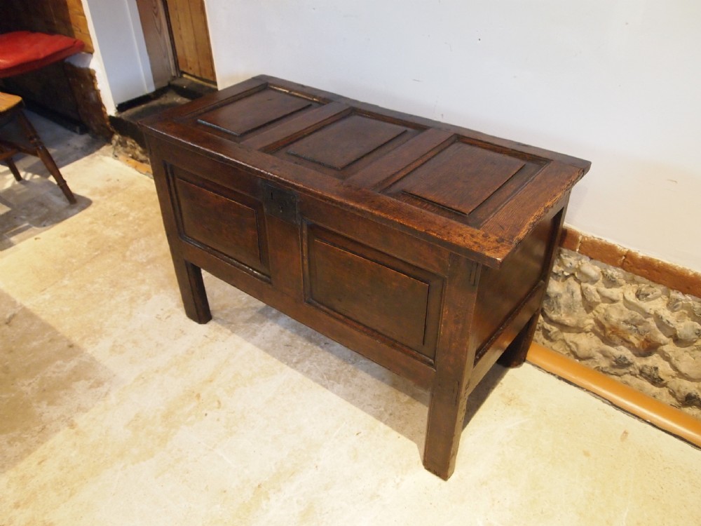 Coffer Welsh Oak chest trunk blanket box Queen Anne c1700 View XI