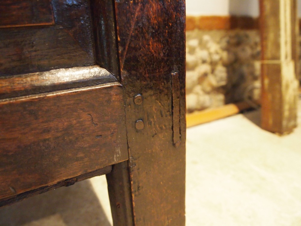 Coffer Welsh Oak chest trunk blanket box Queen Anne c1700 View XVI