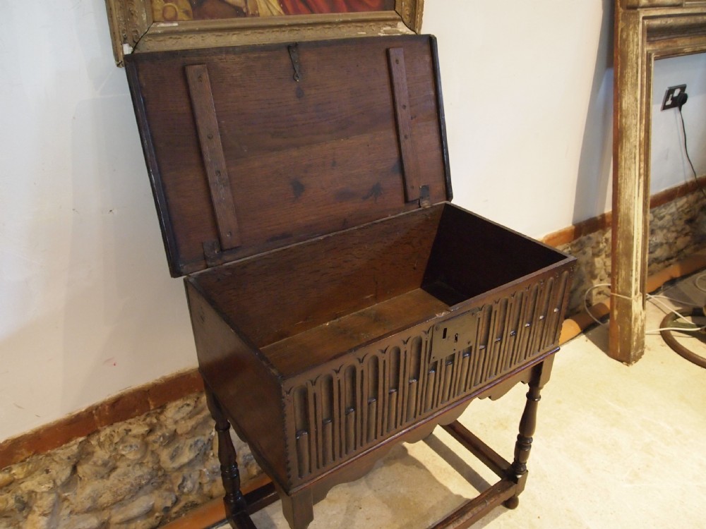 Bible box Charles II Oak c1680 View II