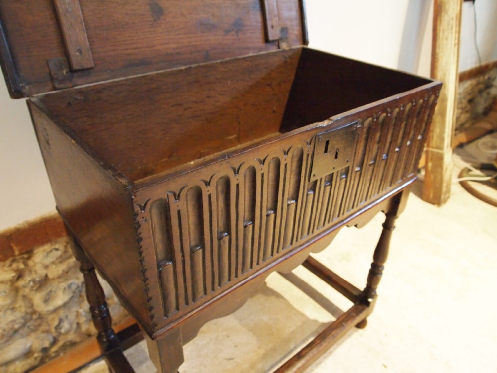 Bible box Charles II Oak c1680 View IX