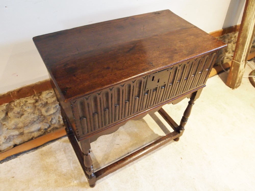 Bible box Charles II Oak c1680 View X