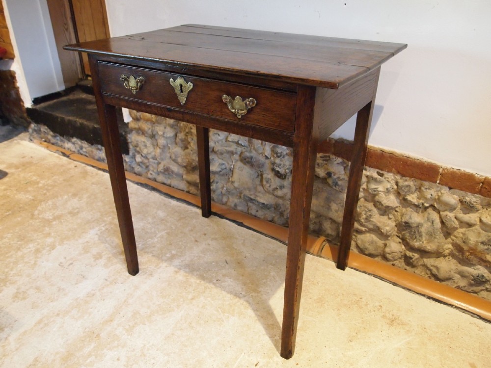 Table lowboy George III Oak side hall lamp c1770
