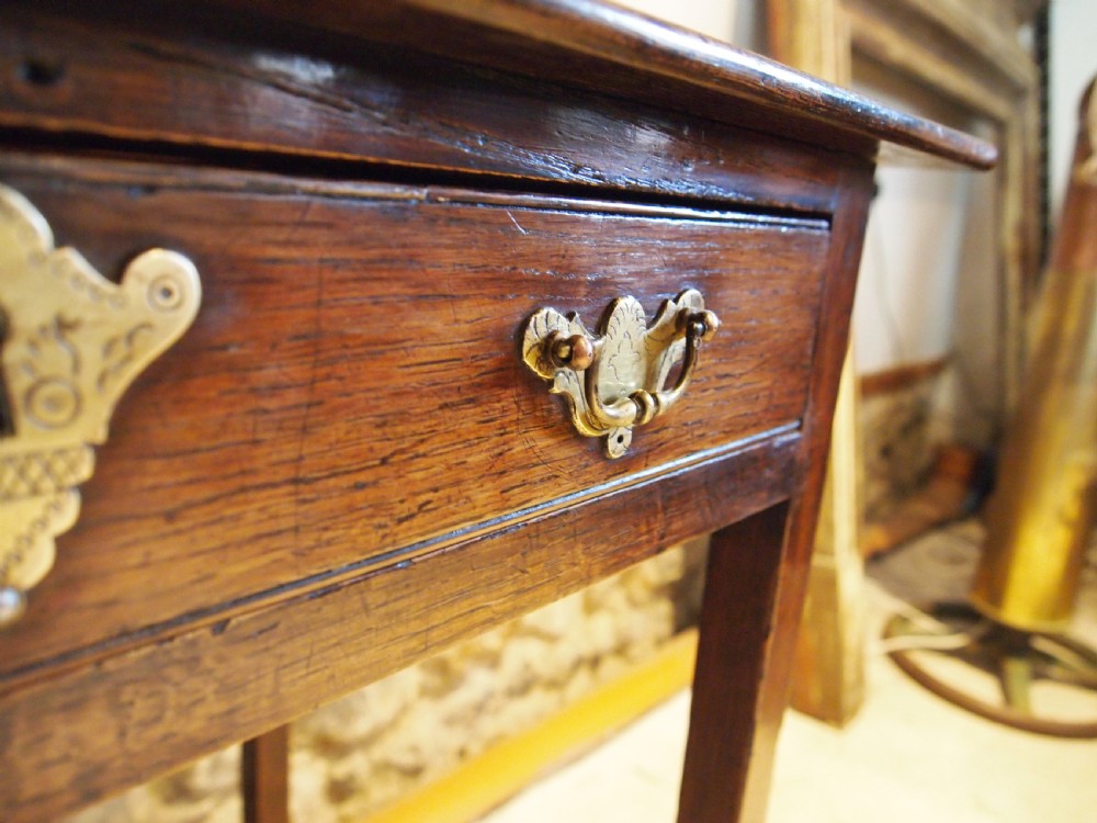 Table lowboy George III Oak side hall lamp c1770 View II