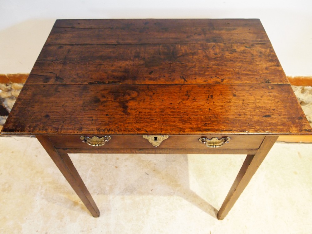 Table lowboy George III Oak side hall lamp c1770 View III
