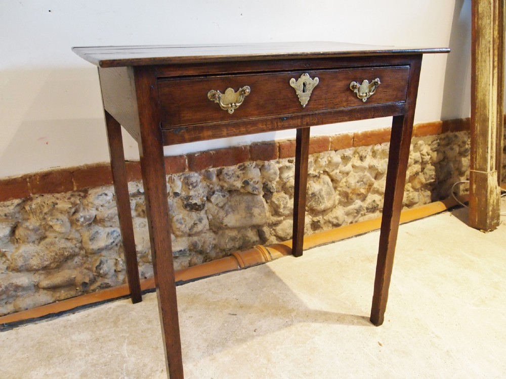 Table lowboy George III Oak side hall lamp c1770 View VII