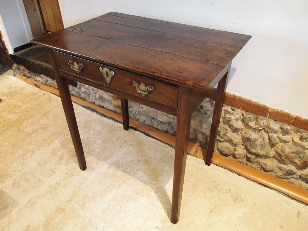 Table lowboy George III Oak side hall lamp c1770 View IX