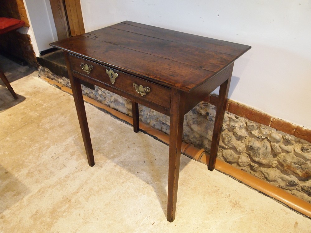 Table lowboy George III Oak side hall lamp c1770 View XII