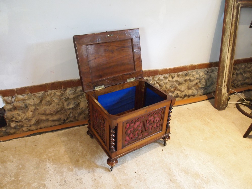 Stool Canterbury Victorian Walnut Druce & Co c1870 View V