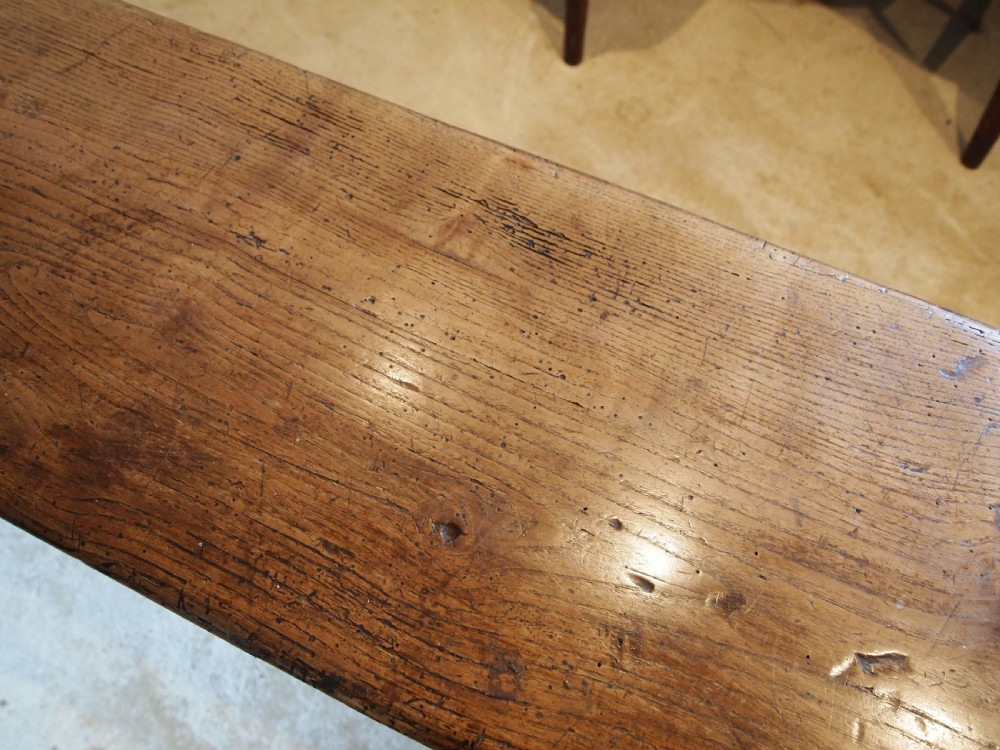 Bench outstanding rare George III Refectory  settle Elm c1790 View VIII