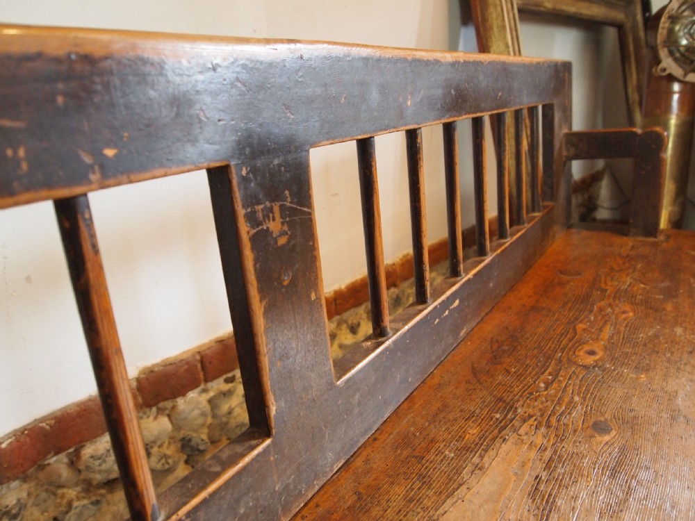 Bench wonderful European settle Pine Victorian period c1870 View X