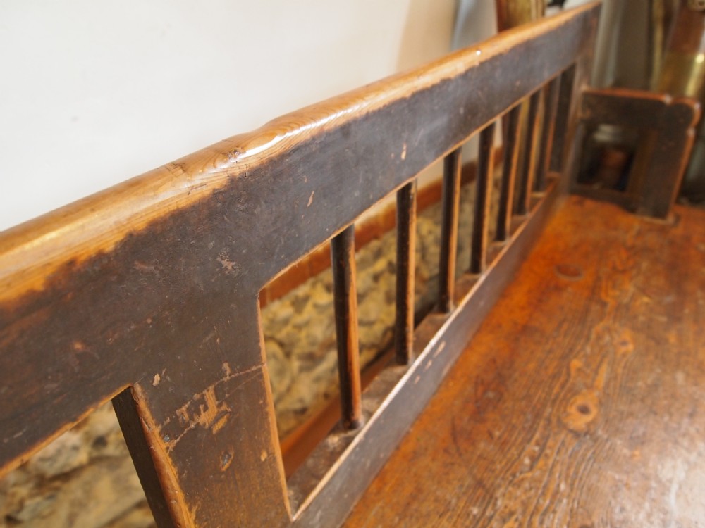 Bench wonderful European settle Pine Victorian period c1870 View XI