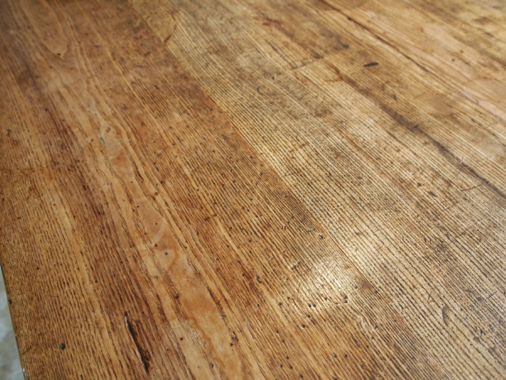 Table rare remarkable Elm Ash refectory farmhouse large dining c1840 View III
