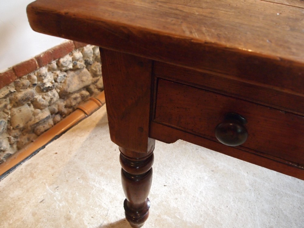 Table rare remarkable Elm Ash refectory farmhouse large dining c1840 View IX