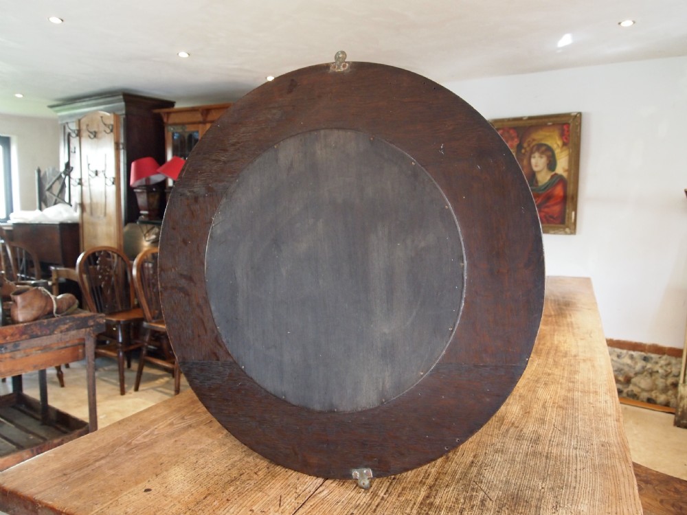 Mirror Arts & Crafts Glasgow school carved Oak large c1900 View III