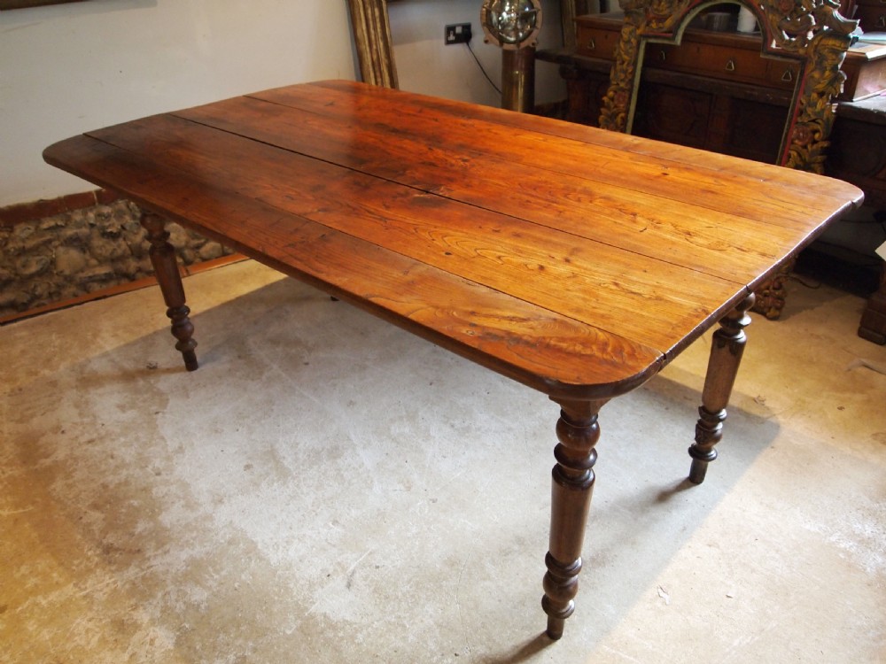 Table stunning rare Elm refectory West Country George IV c1820