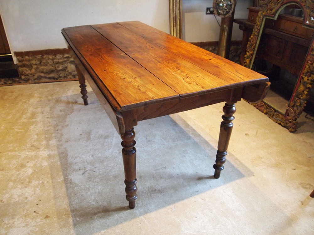 Table stunning rare Elm refectory West Country George IV c1820 View II