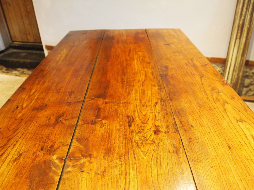 Table stunning rare Elm refectory West Country George IV c1820 View IV