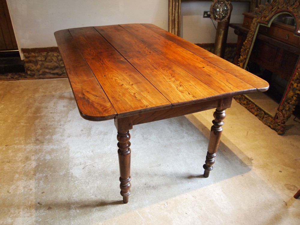 Table stunning rare Elm refectory West Country George IV c1820 View V