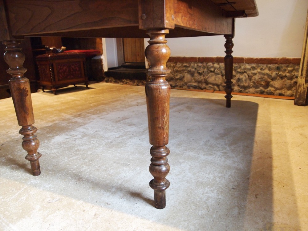 Table stunning rare Elm refectory West Country George IV c1820 View VI