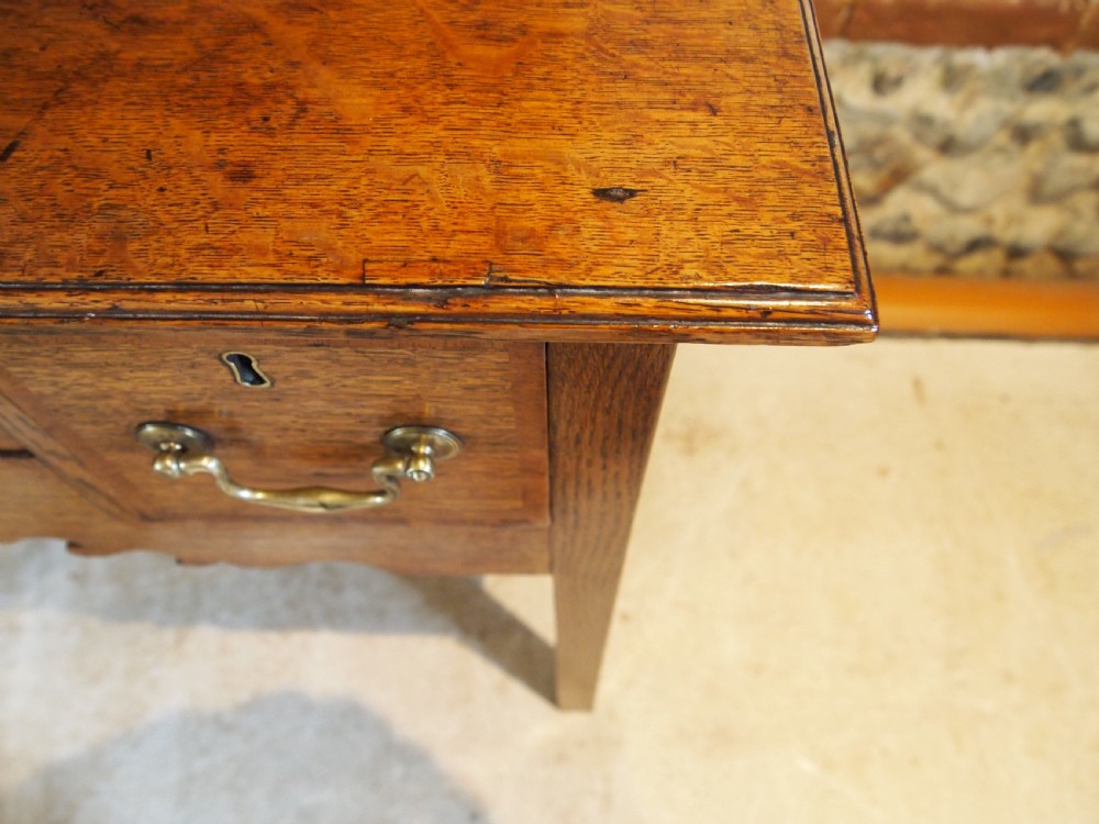 Table lowboy George III Oak side hall lamp console c1790 View VI