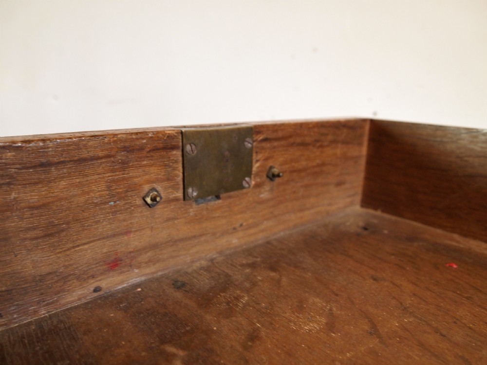 Table lowboy George III Oak side hall lamp console c1790 View IX