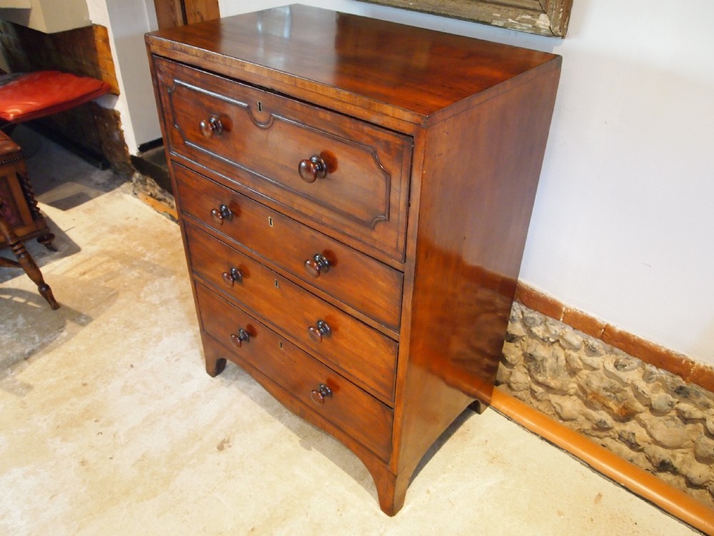 Chest of drawers Secretaire very rare small George IV Mahogany c1820