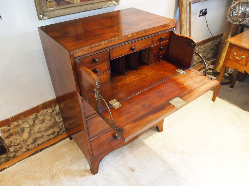 Chest of drawers Secretaire very rare small George IV Mahogany c1820 View IV