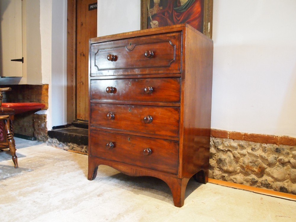 Chest of drawers Secretaire very rare small George IV Mahogany c1820 View V