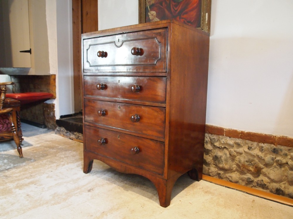 Chest of drawers Secretaire very rare small George IV Mahogany c1820 View VIII
