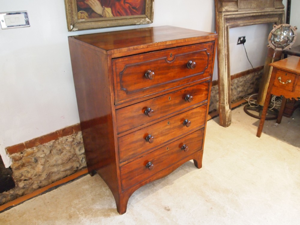 Chest of drawers Secretaire very rare small George IV Mahogany c1820 View IX