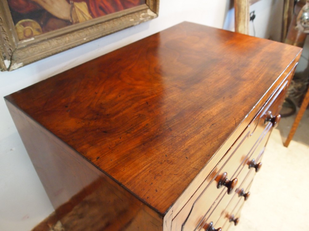 Chest of drawers Secretaire very rare small George IV Mahogany c1820 View X