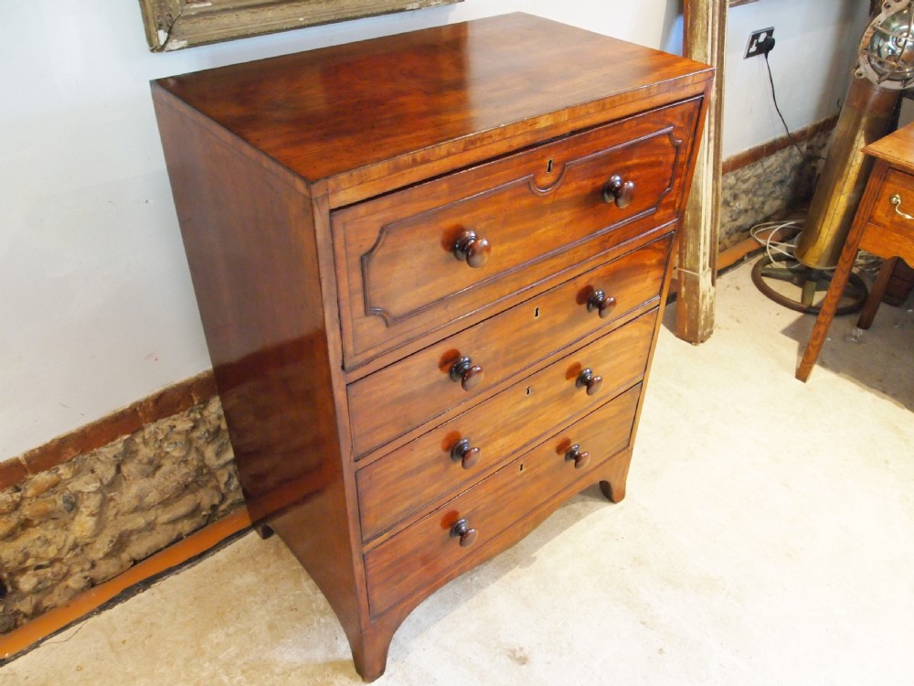 Chest of drawers Secretaire very rare small George IV Mahogany c1820 View XI