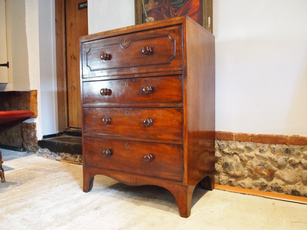 Chest of drawers Secretaire very rare small George IV Mahogany c1820 View XIV