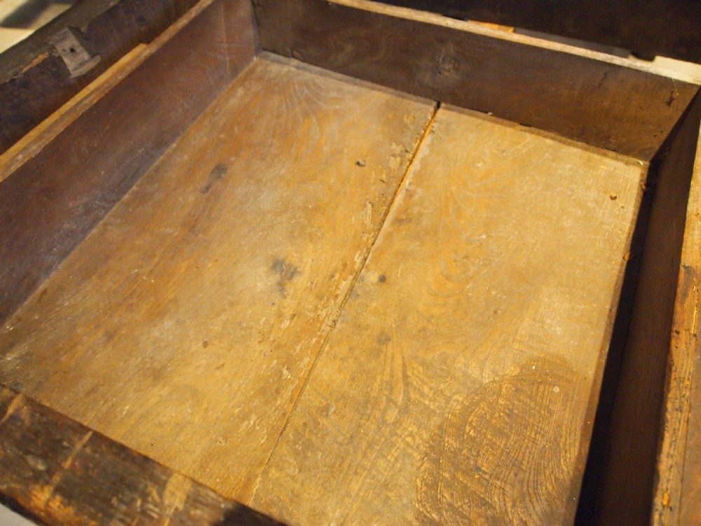 Table refectory rare English Elm George III farmhouse dining c1790 View XI