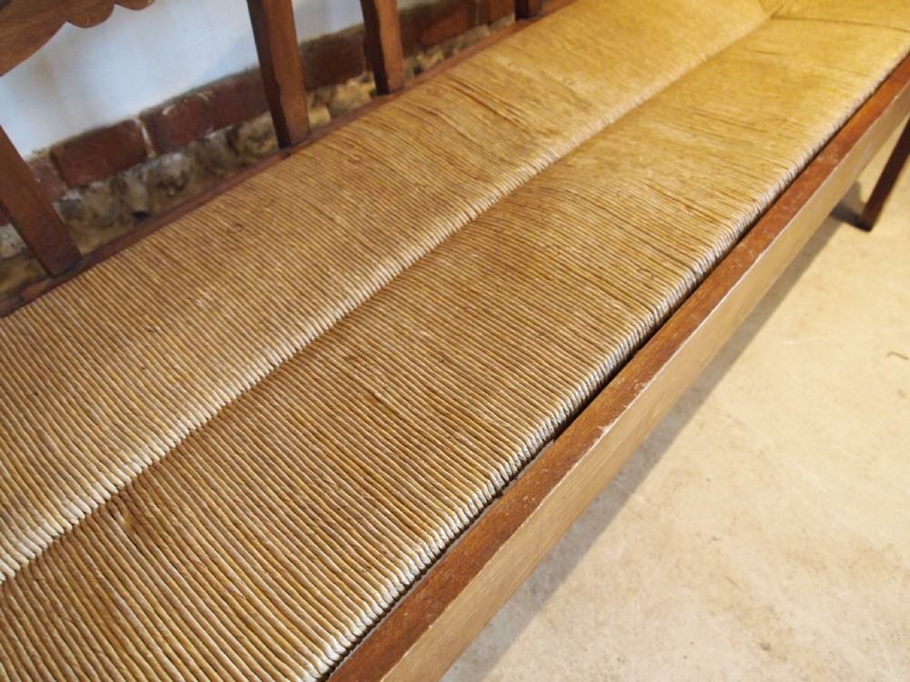 Bench settle sofa Swedish Birch c1900 View III