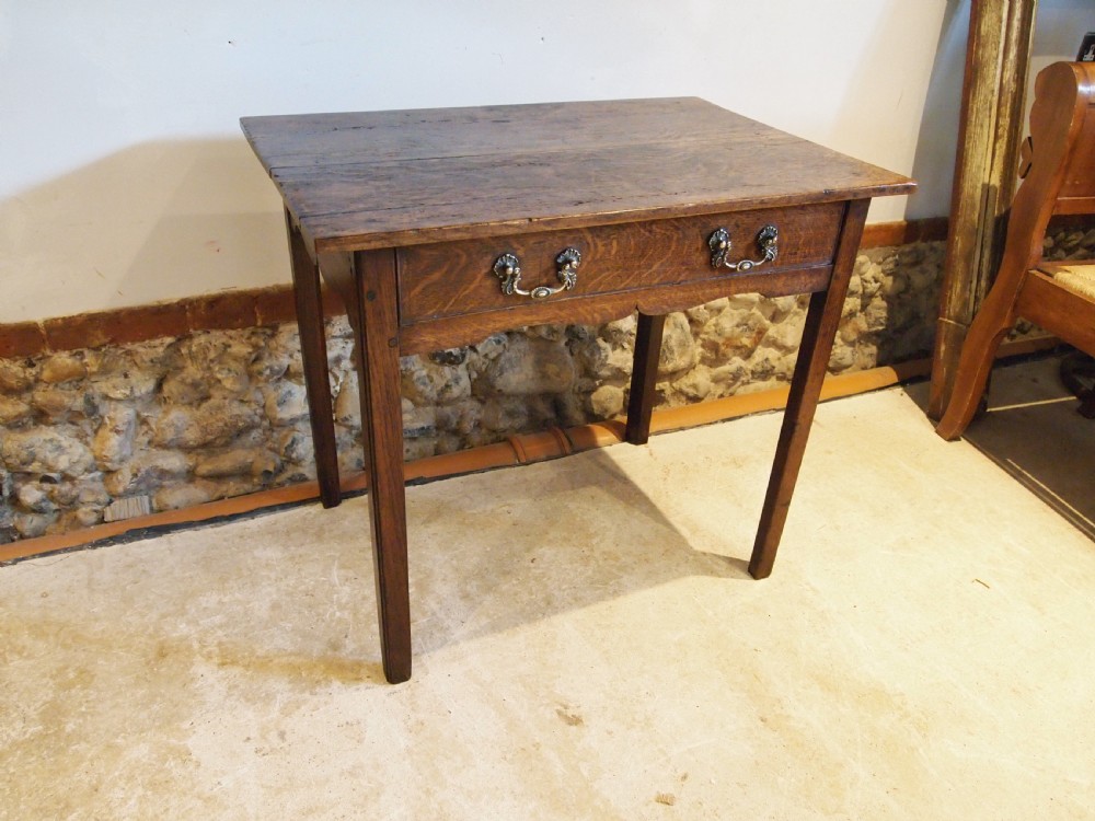 Table lowboy side hall lamp George III Oak c1770