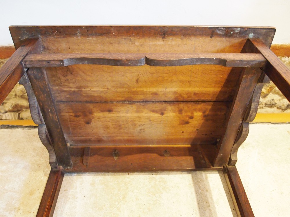 Table lowboy side hall lamp George III Oak c1770 View IV