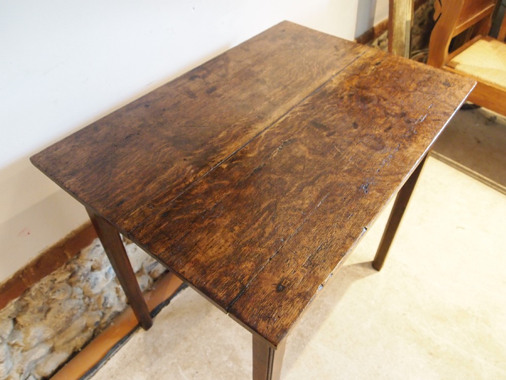 Table lowboy side hall lamp George III Oak c1770 View VIII