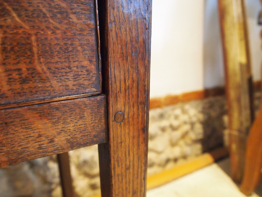 Table lowboy side hall lamp George III Oak c1770 View X