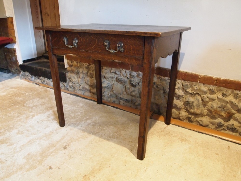 Table lowboy side hall lamp George III Oak c1770 View XI