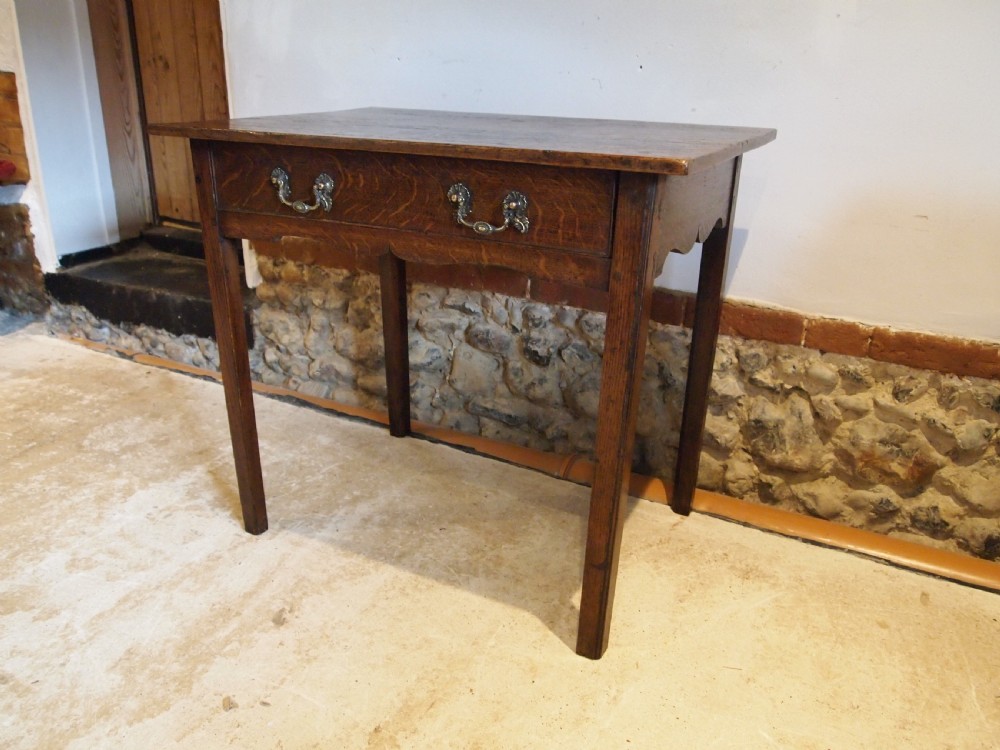 Table lowboy side hall lamp George III Oak c1770 View XIII