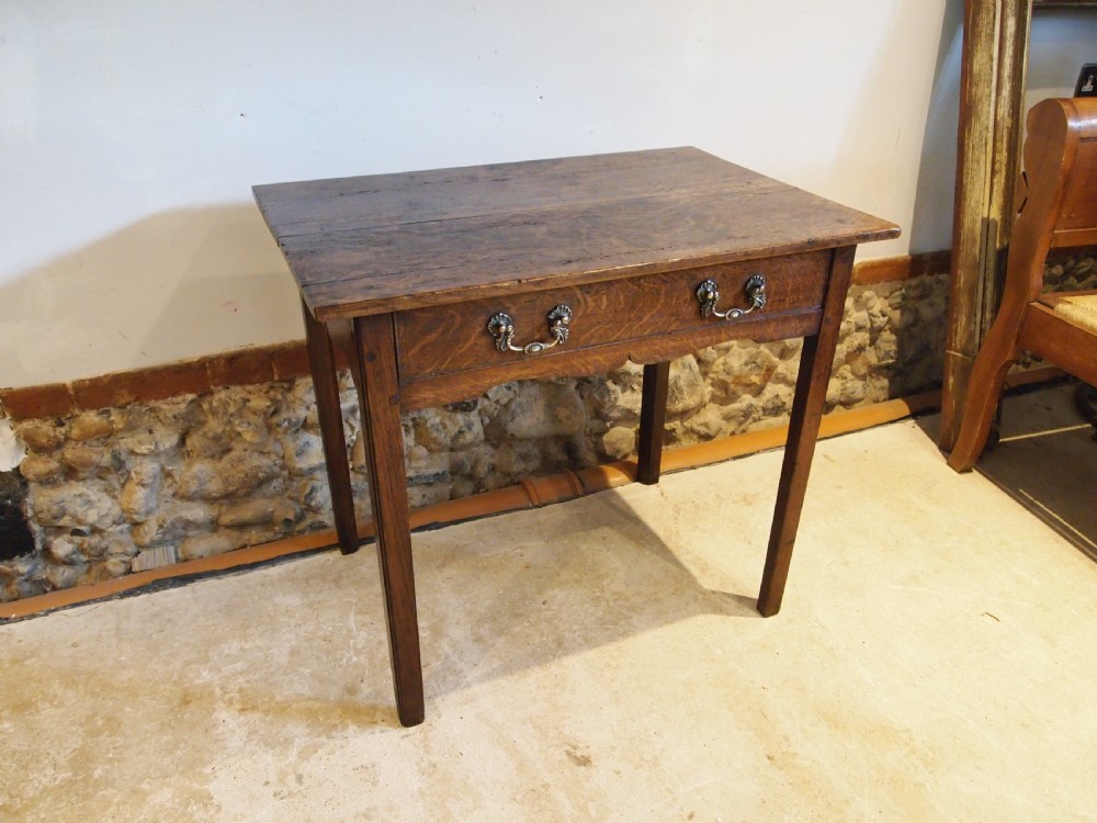 Table lowboy side hall lamp George III Oak c1770 View XIV