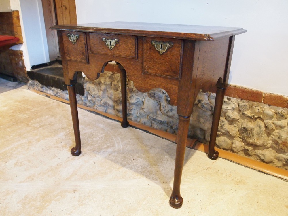 Table lowboy superb George III Oak side lamp hall c1770