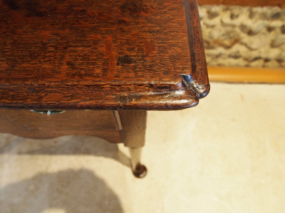 Table lowboy superb George III Oak side lamp hall c1770 View II