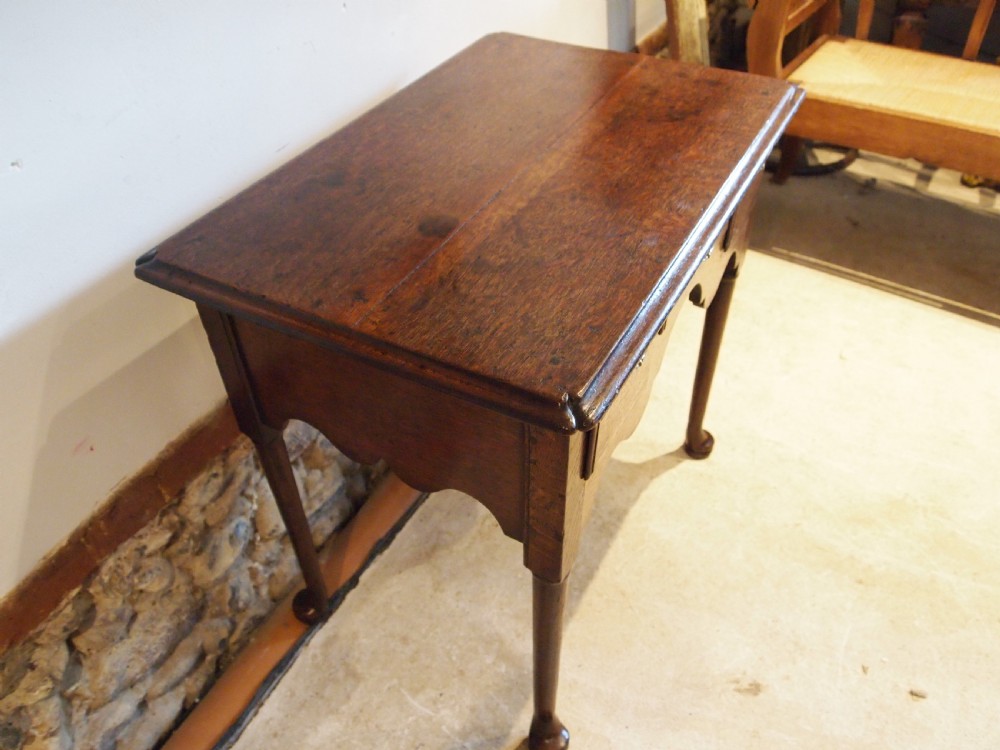 Table lowboy superb George III Oak side lamp hall c1770 View III