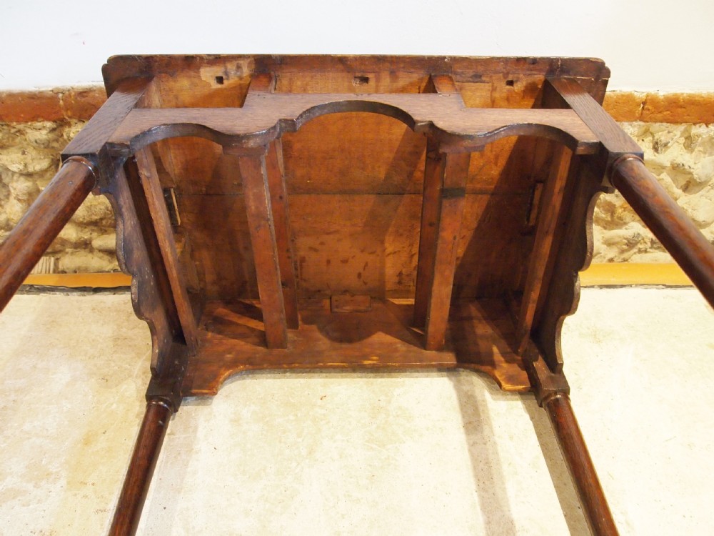 Table lowboy superb George III Oak side lamp hall c1770 View V