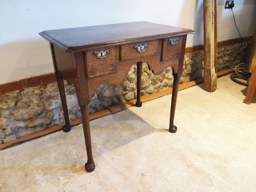 Table lowboy superb George III Oak side lamp hall c1770 View VII
