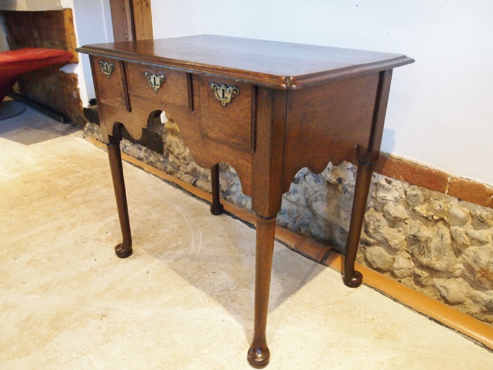Table lowboy superb George III Oak side lamp hall c1770 View VIII